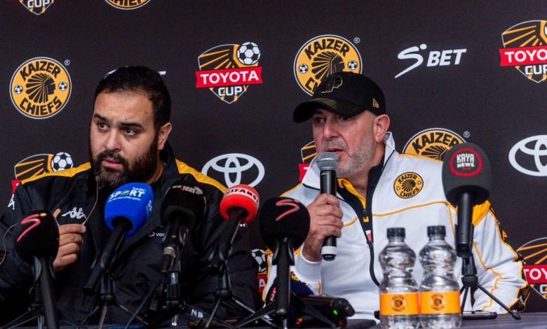 Nasreddine Nabi of Kaizer Chiefs during a presser