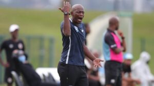 Papi Zothwane on the touchline