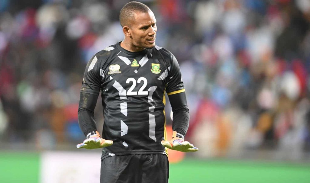 Ricrado Goss in action for Bafana Bafana