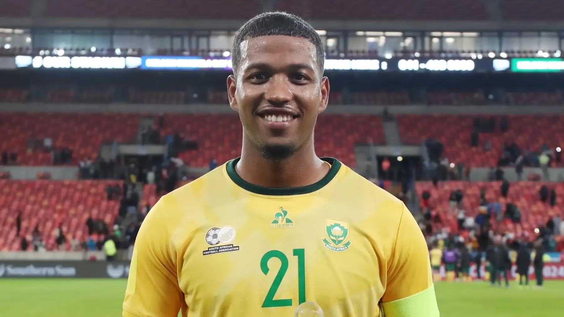 Rushwin Dortley in Bafana Bafana colours, on his way to Kaizer Chiefs