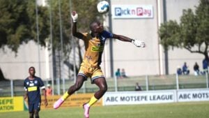 Seun 'Tower' Ndlovu in action for Kruger United