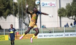 Seun Ndlovu in action for Kruger United