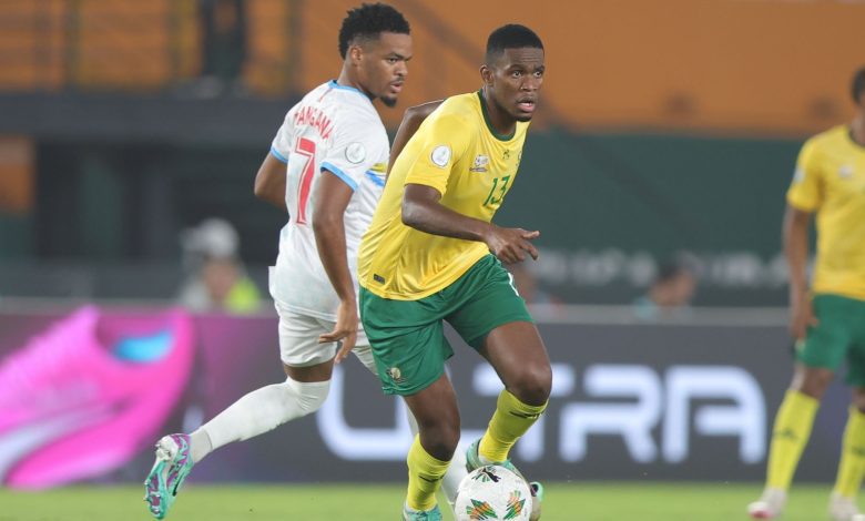 Sphephelo Sithole in action for Bafana Bafana