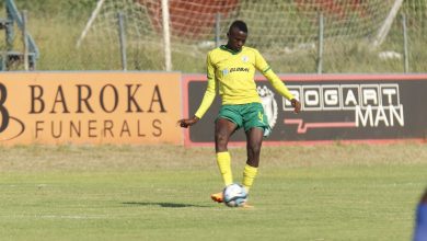 Tshepho Mashiloane in action for Baroka FC