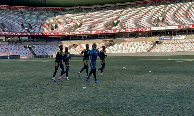 kaizer chiefs goalkeepers training at the Free State Stadium ahead of the young Africans clash on Sunday. Picture by Velile Mnyandu