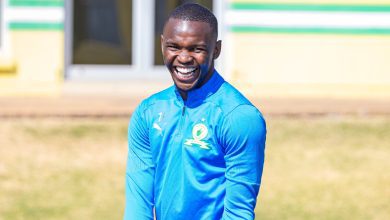 Asekho Tiwani at Mamelodi Sundowns training