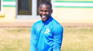 Asekho Tiwani at Mamelodi Sundowns training
