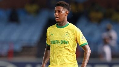 Bongani Zungu in Mamelodi Sundowns training