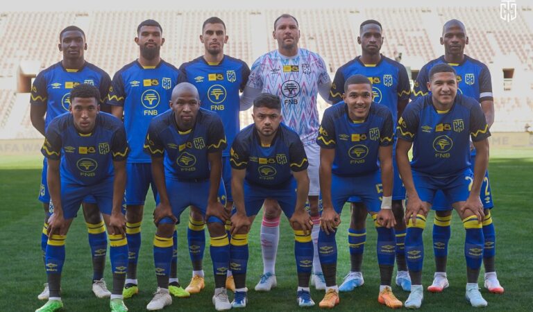 Cape Town City players pose for a team photo