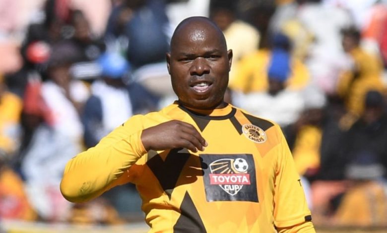 Collins Mbesuma playing for Kaizer Chiefs