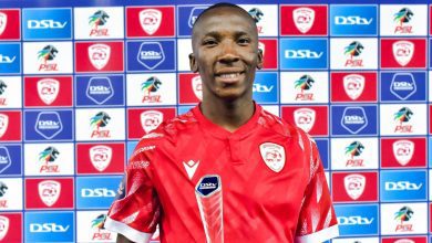 Elias Mokwana with a DStv Prem MoTM award