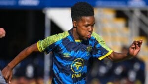 Emile Witbooi in action for Cape Town City FC reserves