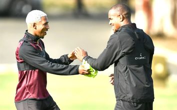 Iqraam Rayners and Deano van Rooyen duirng their Stellenbosch FC days