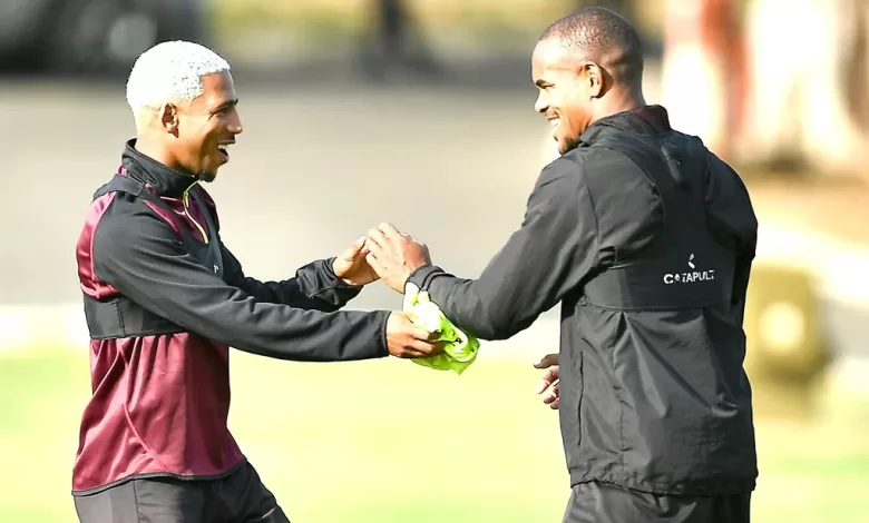 Iqraam Rayners and Deano van Rooyen duirng their Stellenbosch FC days