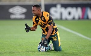 Itumeleng Khune during Kaizer Chiefs warm up session