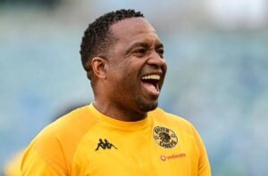 Itumeleng Khune of Kaizer Chiefs in a good mood