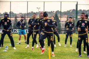Kaizer Chiefs players at training