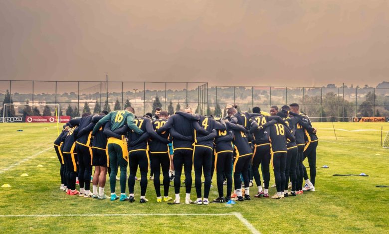 Kaizer Chiefs players at training