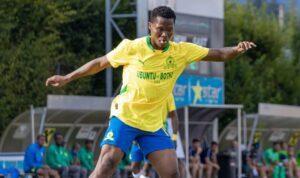 Kobamelo Kodisang in action for Mamelodi Sundowns