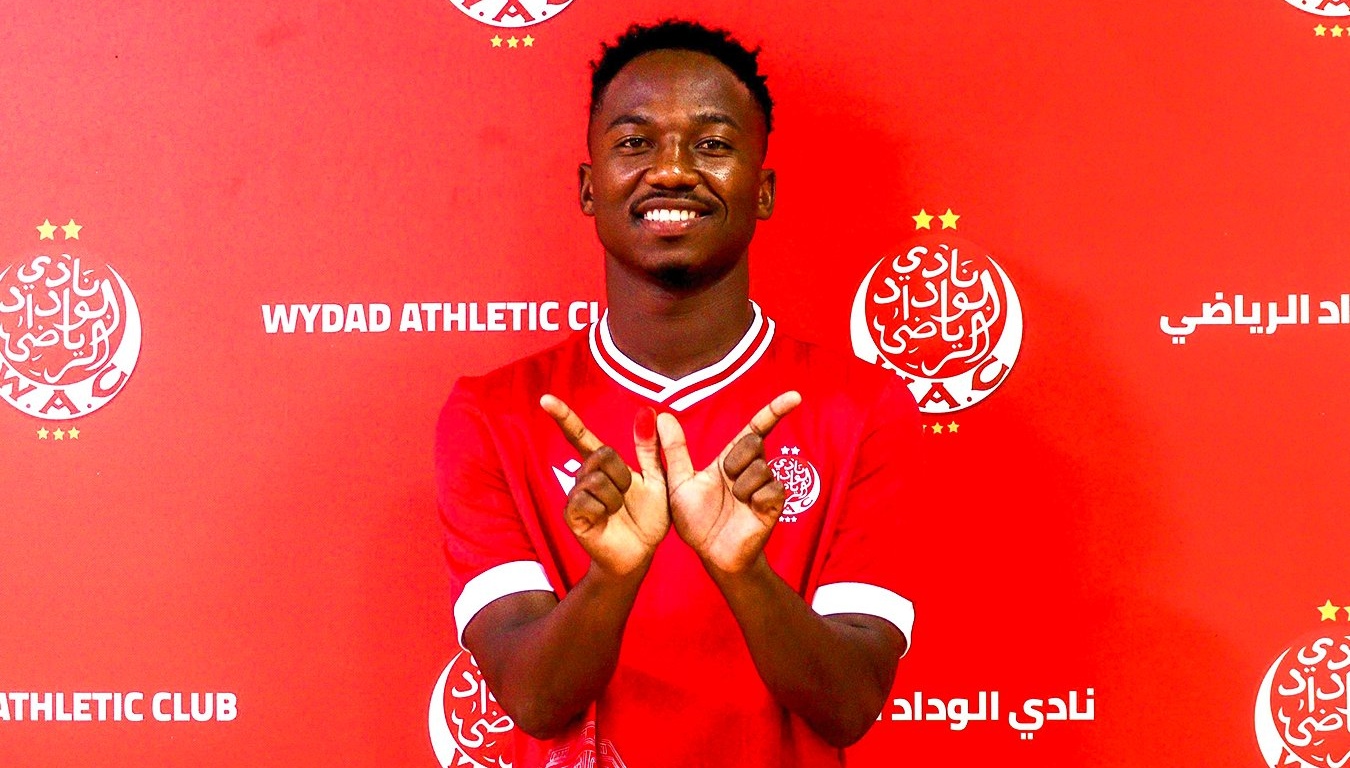 Cassius Mailula during the Wydad Casablanca unveiling