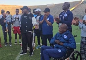In an emotional speech in the presence of football icon Lucas 'Masterpieces' Moripe, Pretoria Callies Chairman Moses Malada has urged his players to promote the club in his honour.