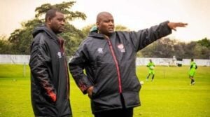 Morena Ramoreboli and Lebo Kholoane of Jwaneng Galaxy
