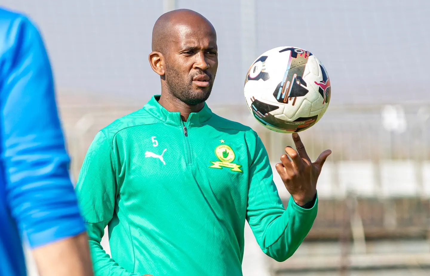 Mosa Lebusa of Mamelodi Sundowns at training