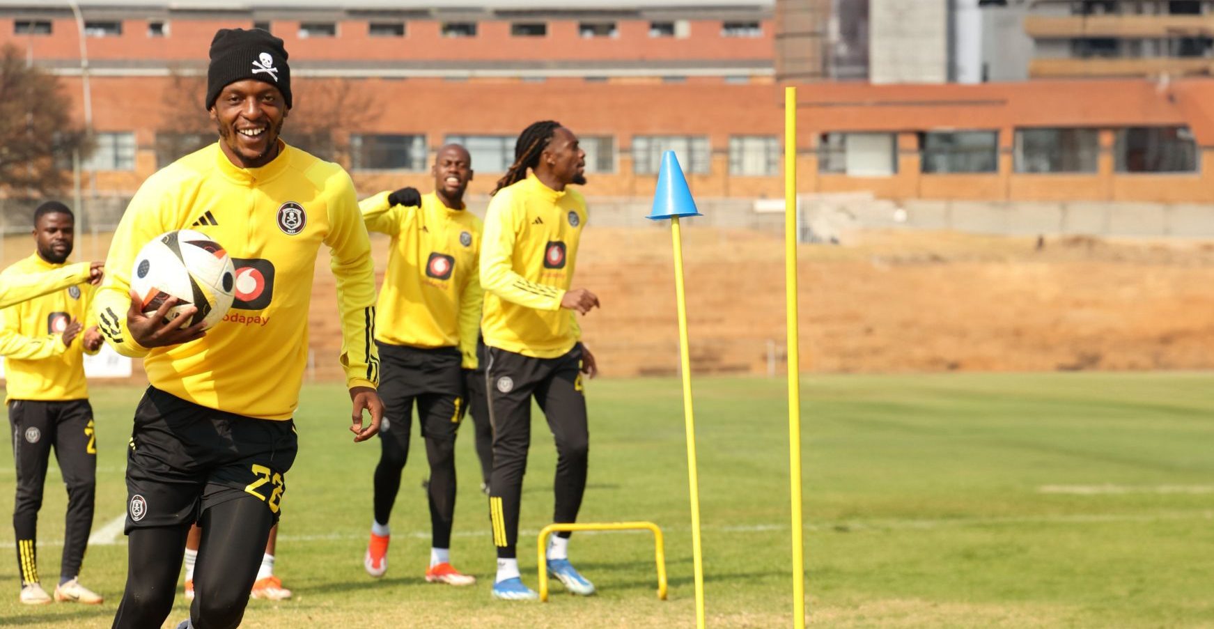 Orlando Pirates players during a training session