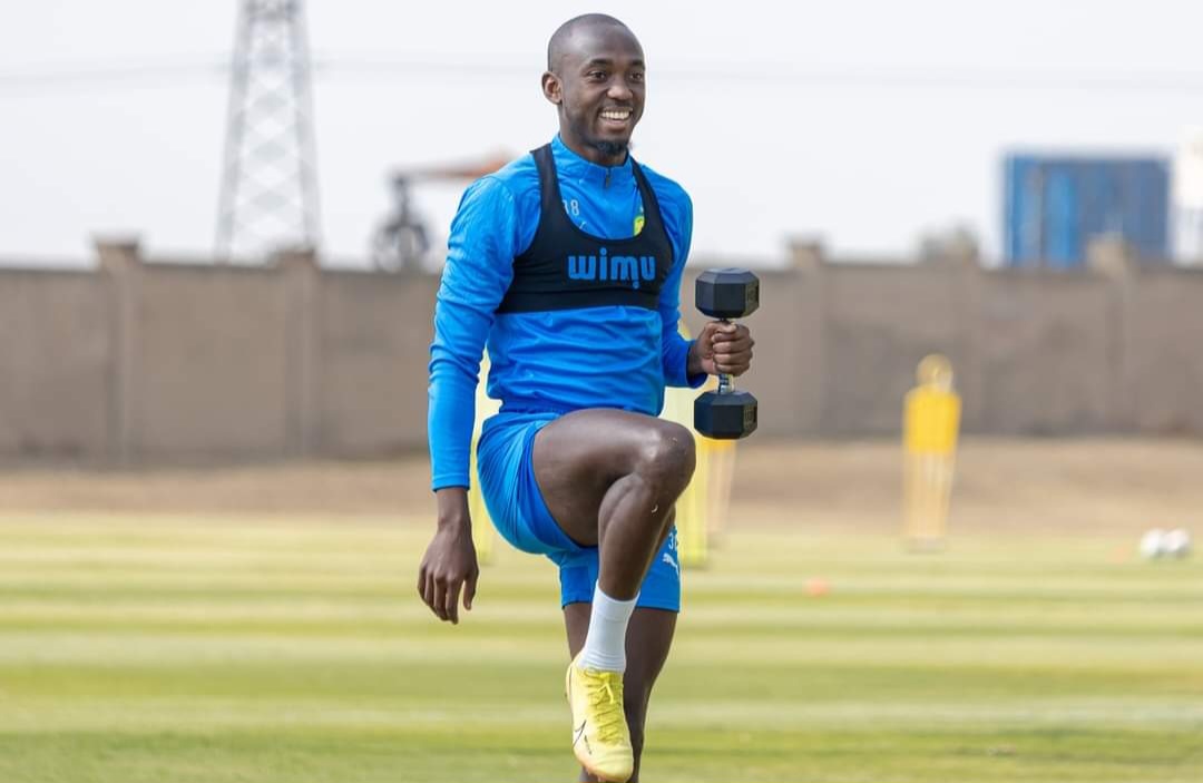 Peter Shalulile during Mamelodi Sundowns training