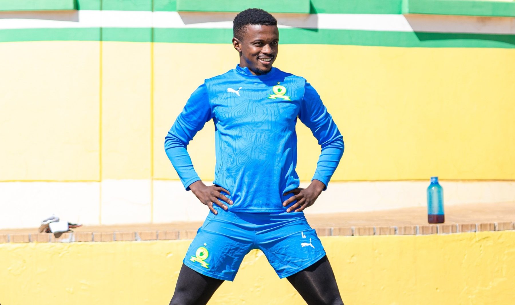 Teboho Mokoena at Mamelodi Sundowns training ahead of PSL clash