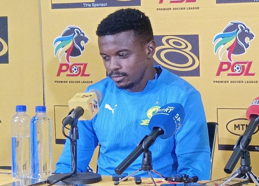 Teboho Mokoena of Mamelodi Sundowns during the MTN8 presser