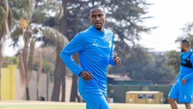 Thembinkosi Lorch of Mamelodi Sundowns at training