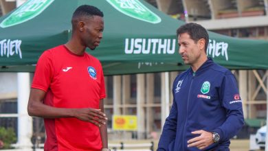 Vusumuzi Vilakazi with AmaZulu FC coach