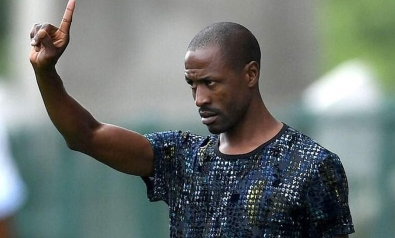 Benson Mhlongo on the sidelines during a match