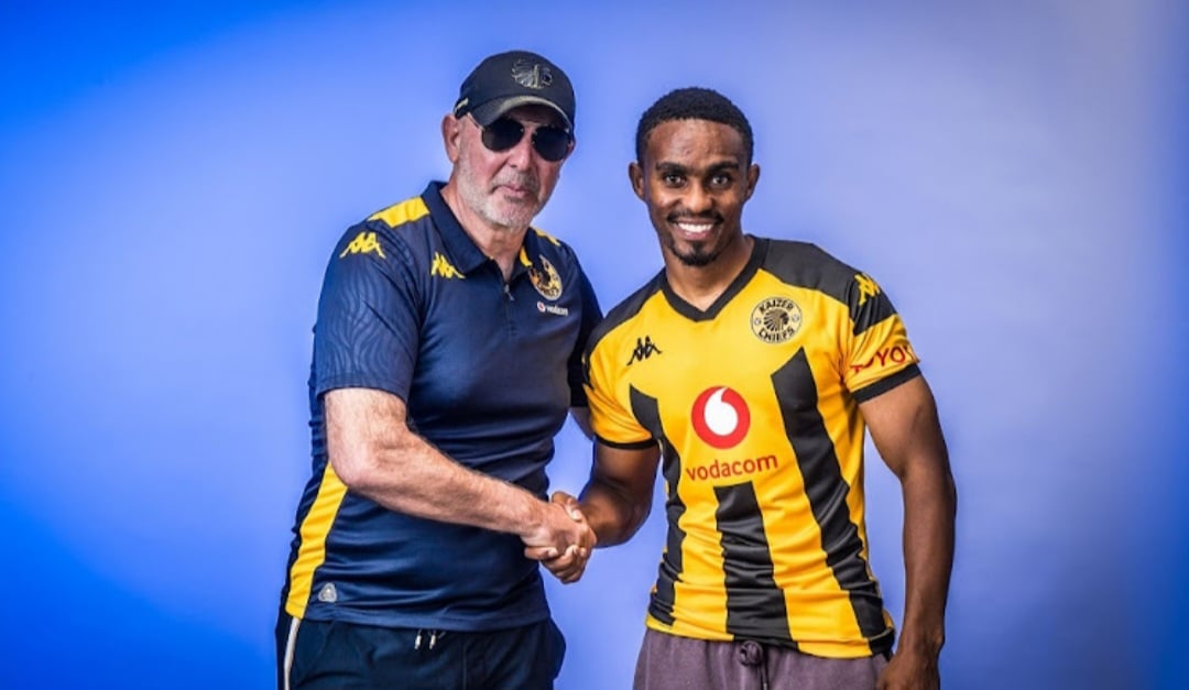 Kaizer Chiefs coach Nasreddine Nabi with Njabulo Blom