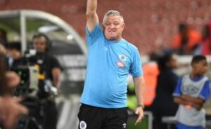 Gavin Hunt on the sidelines SuperSport United match