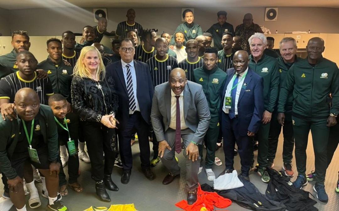 Gayton McKenzie with Bafana Bafana players