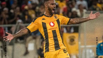 Kaizer Chiefs defender Inacio Miguel celebrating a goal