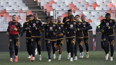 Kaizer Chiefs players at training