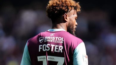 Lyle Foster in action for Burnley FC in the English Championship