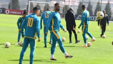 Miguel Inacio of Kaizer Chiefs during a training session