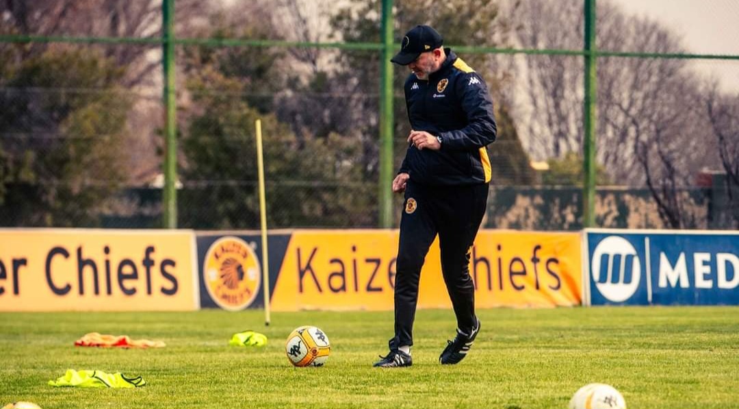 Nasreddine Nabi during Kaizer Chiefs training