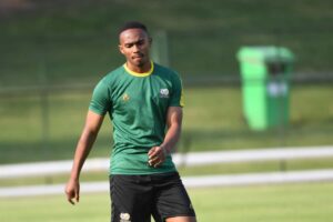Njabulo Blom of Kaizer Chiefs at Bafana Bafana