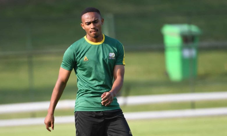 Njabulo Blom of Kaizer Chiefs at Bafana Bafana