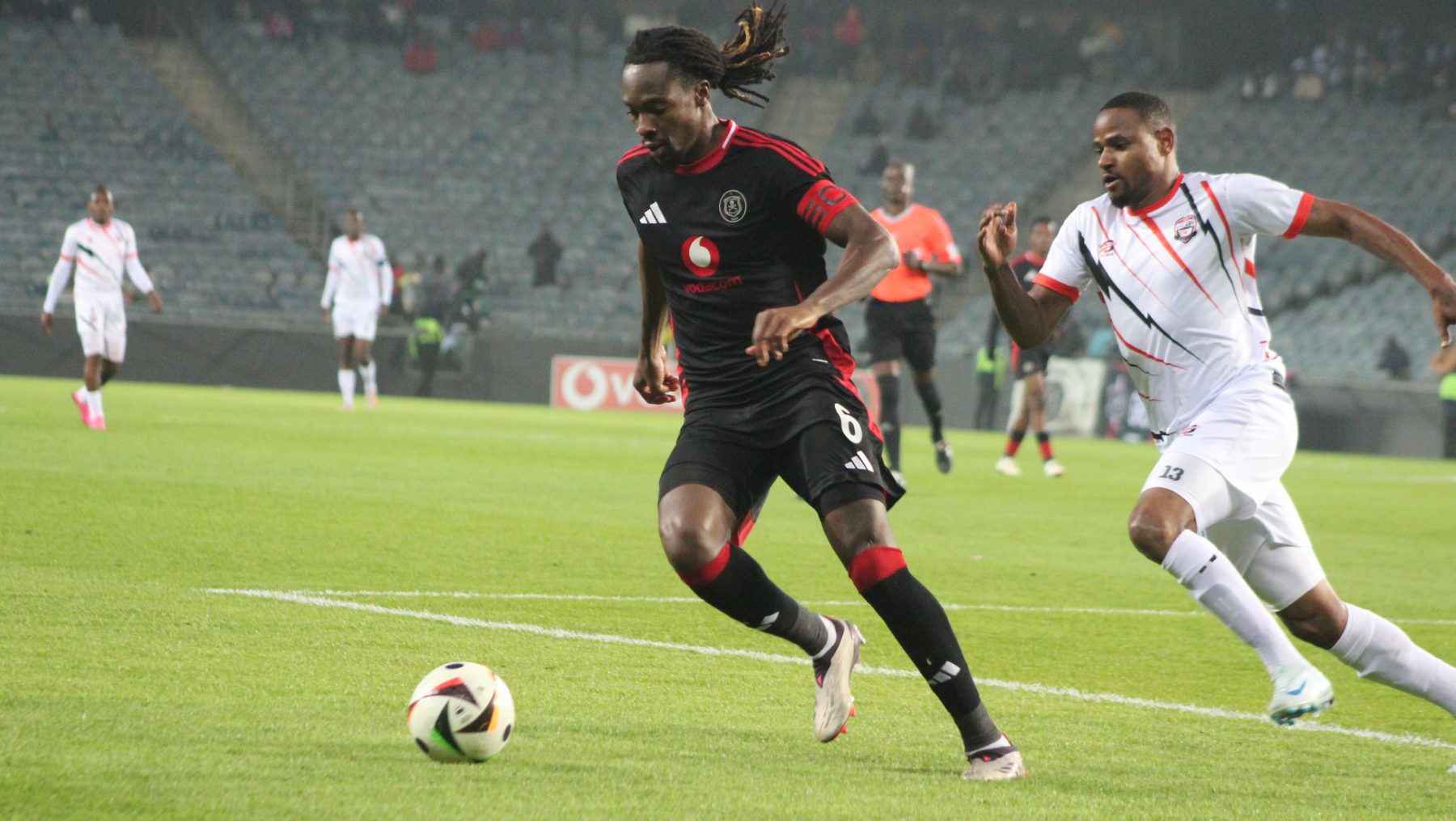 Olisa Ndah in action for Orlando Pirates