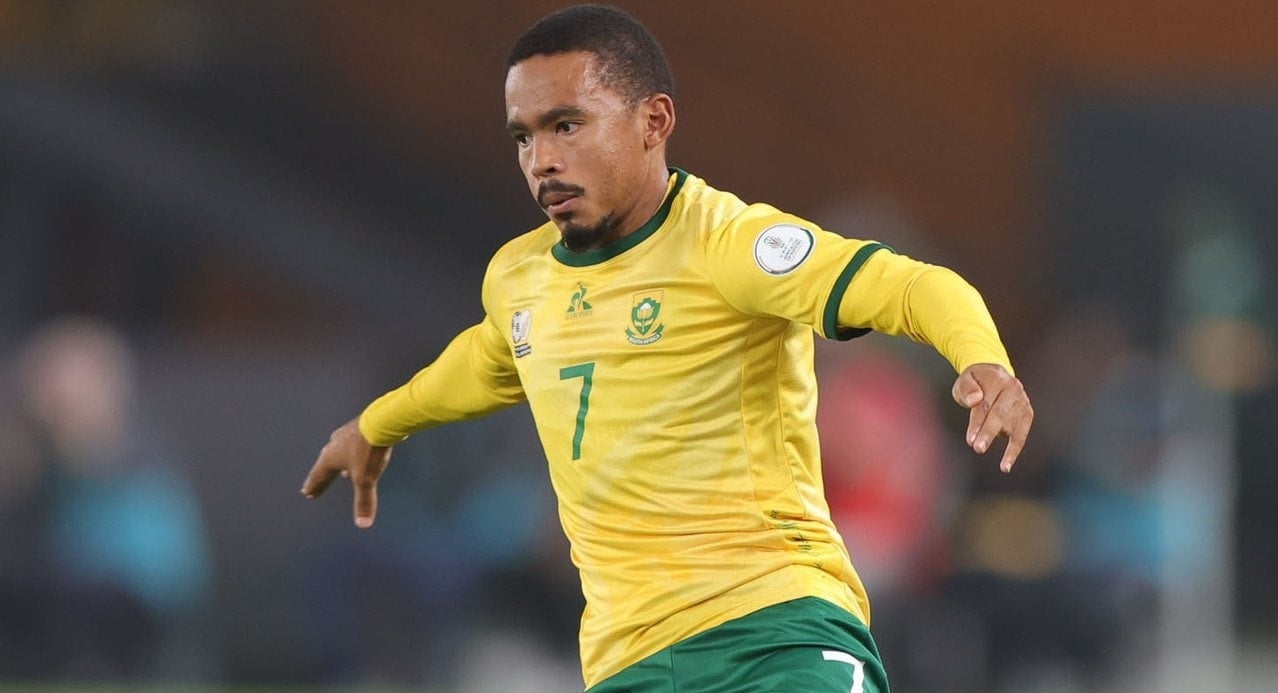 Oswin Appollis in action for Bafana Bafana