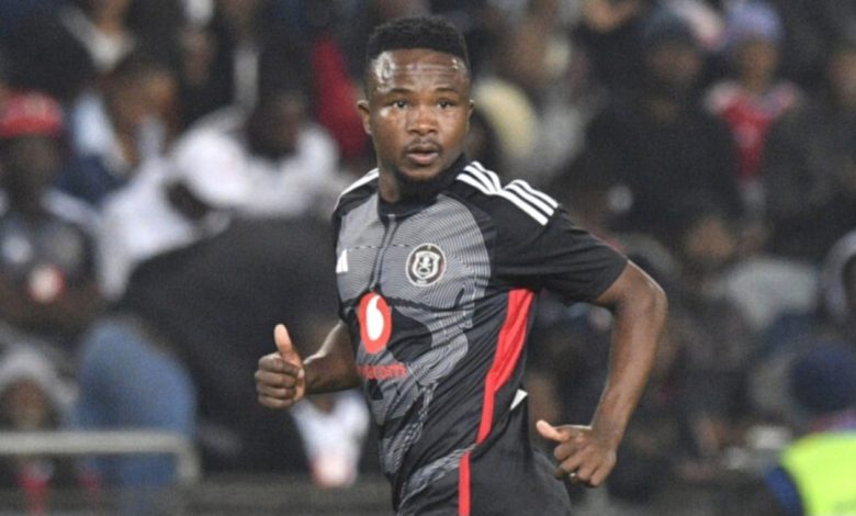 Paseka Mako in action for Orlando Pirates