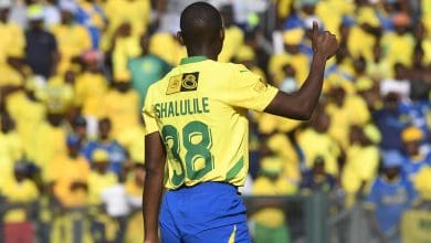 Peter Shalulile in action for Mamelodi Sundowns