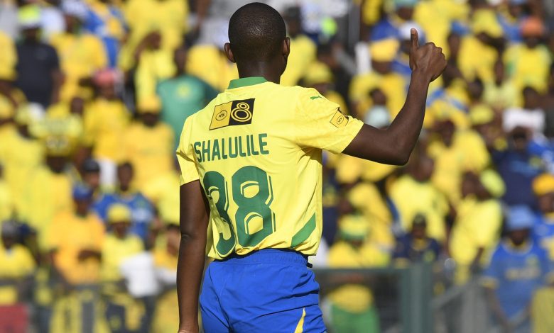 Peter Shalulile in action for Mamelodi Sundowns