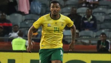 Rushwin Dortley in action for Bafana Bafana